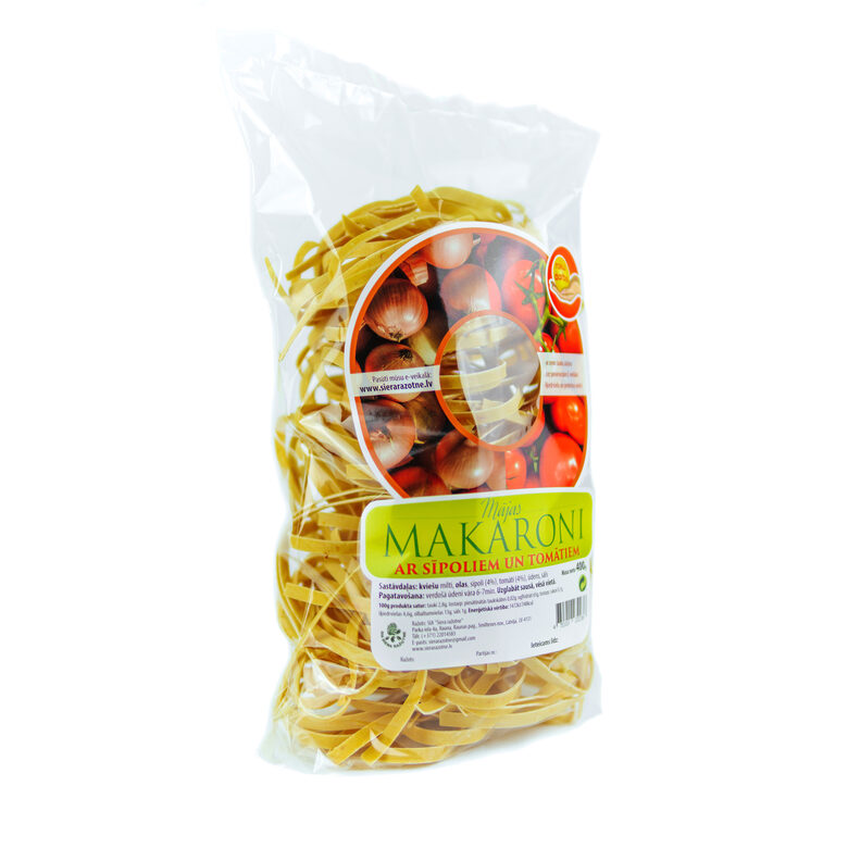 JAUNUMS - Mājas makaroni ar sīpoliem un tomātiem 